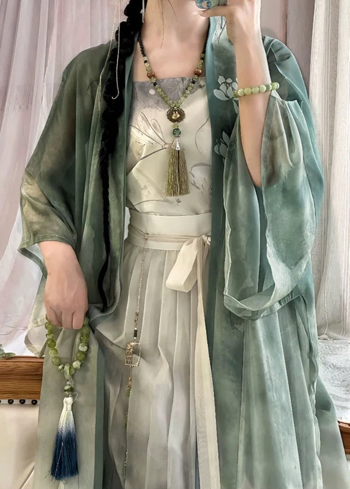 Women’s Plus Size Chiffon 3-Piece Modern Hanfu Set | HANFUBAO