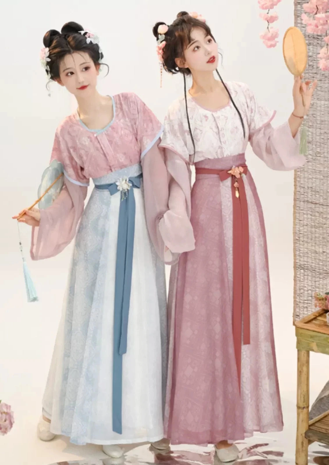 Women Modern Hanfu 3pc Artificial Silk Blend Set | Tang Spring HANFUBAO