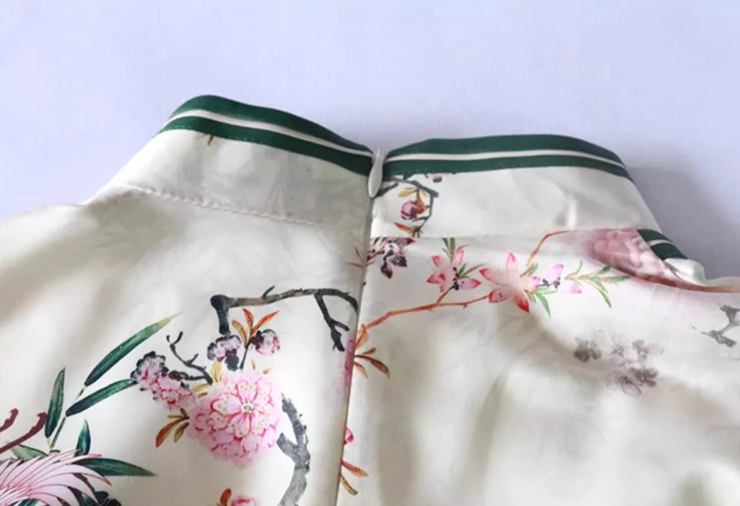 Women's Acetate Satin Qipao Cheongsam Ivory Rose Floral Plus Size| HANFUBAO