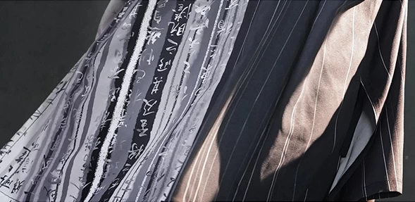 Unisex Modern Daily Hanfu Set, Orchid Print Polyester, Plus Size | HANFUBAO