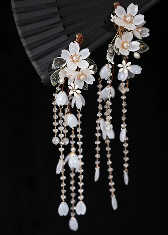 Women’s 2-Piece Pear Blossom Hair Clips, Shrink Plastic | HANFUBAO