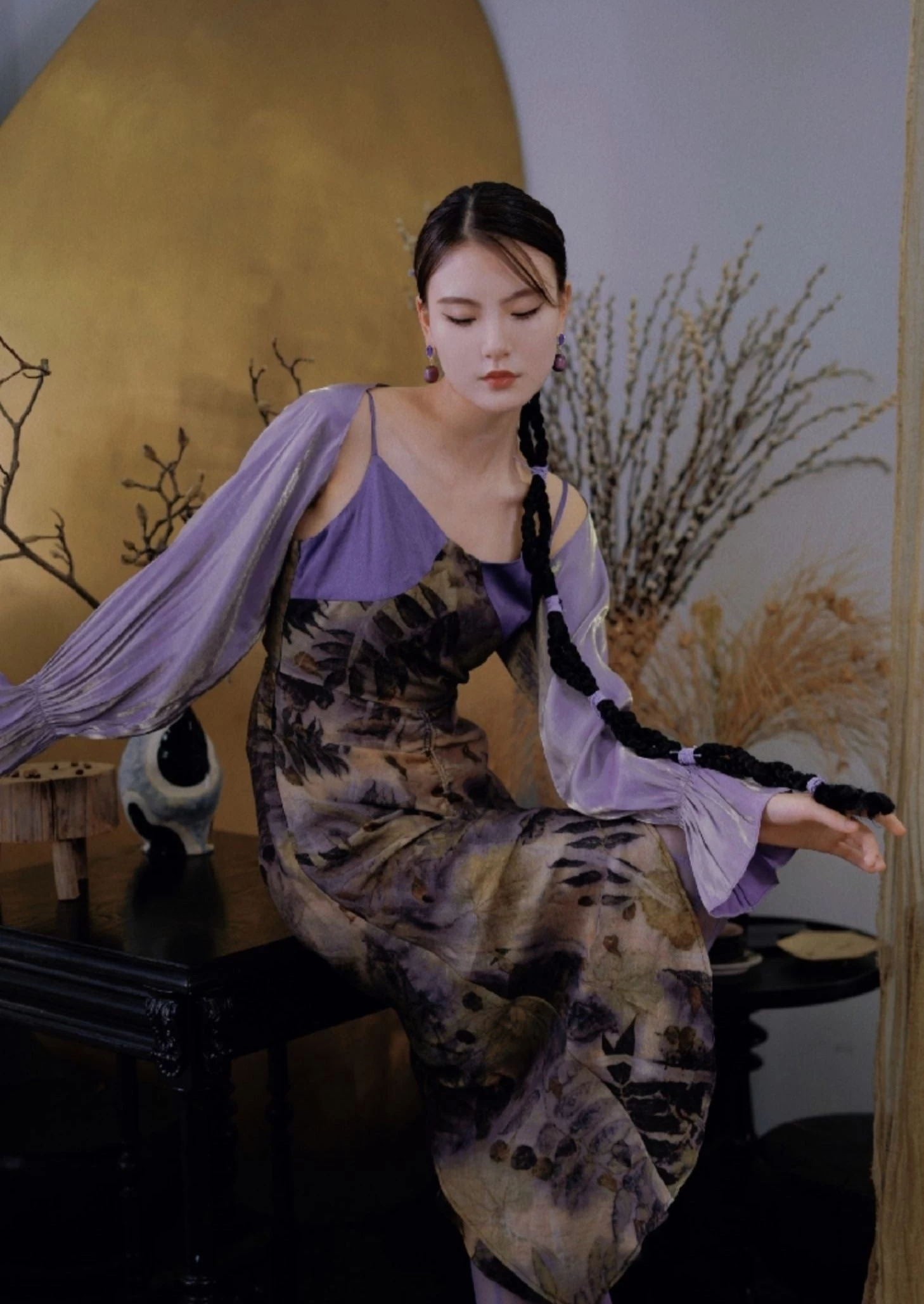 Women Irises 6-Color Qipao Coverup, Breathable Daily Hanfu One Size | HANFUBAO