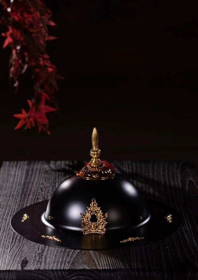 Unisex Ming Dynasty Iron Flying Fish Helmet Cosplay Costume Accessory | HANFUBAO