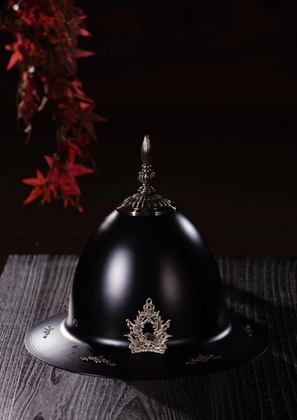 Unisex Ming Dynasty Iron Flying Fish Helmet Cosplay Costume Accessory | HANFUBAO