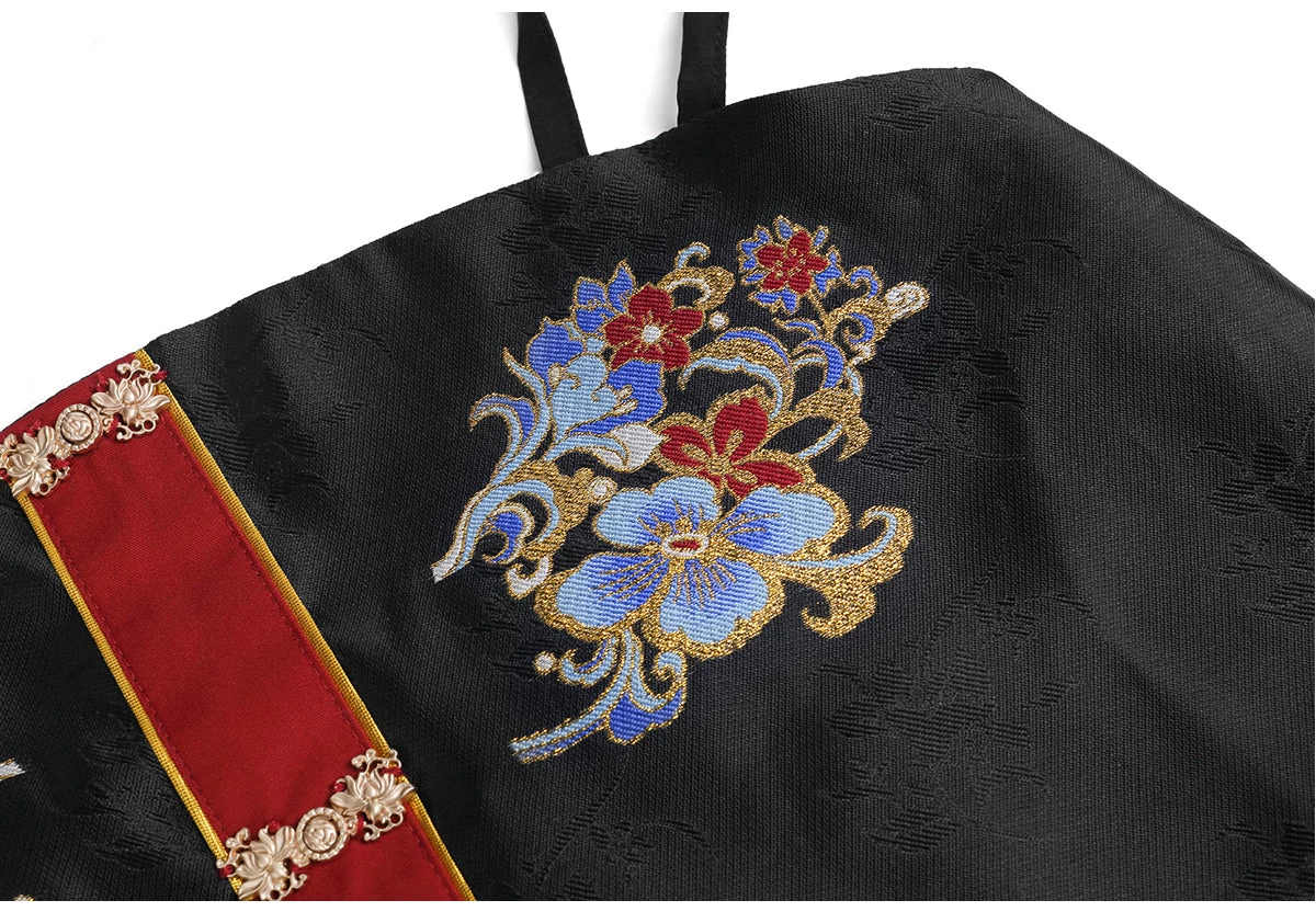 Women’s Little Jade Luxurious Blue Feather-Inlay Hanfu Gown for Festivals| HANFUBAO