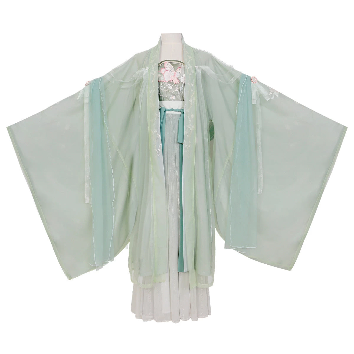 Women Song Dynasty Daily Hanfu 5-Piece Set Green Summer 4.5m Hem | HANFUBAO