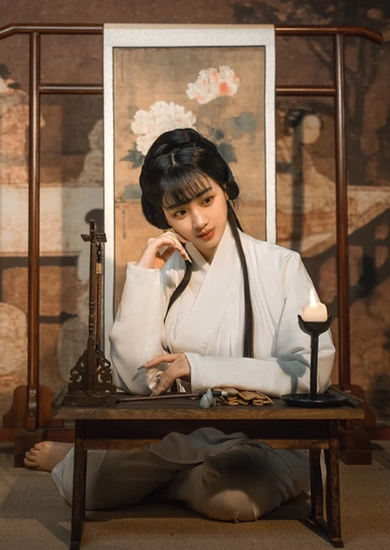 Unisex Hanfu Inner Shirt & Pants Set, Soft Rayon Blend, All-Season Daily Wear| HANFUBAO