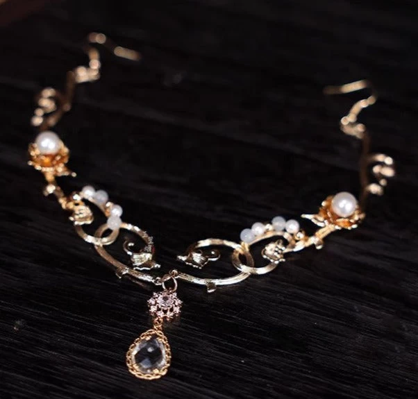 Women Hanfu Peony Flower Yarn Hair Clip 25x18cm | HANFUBAO