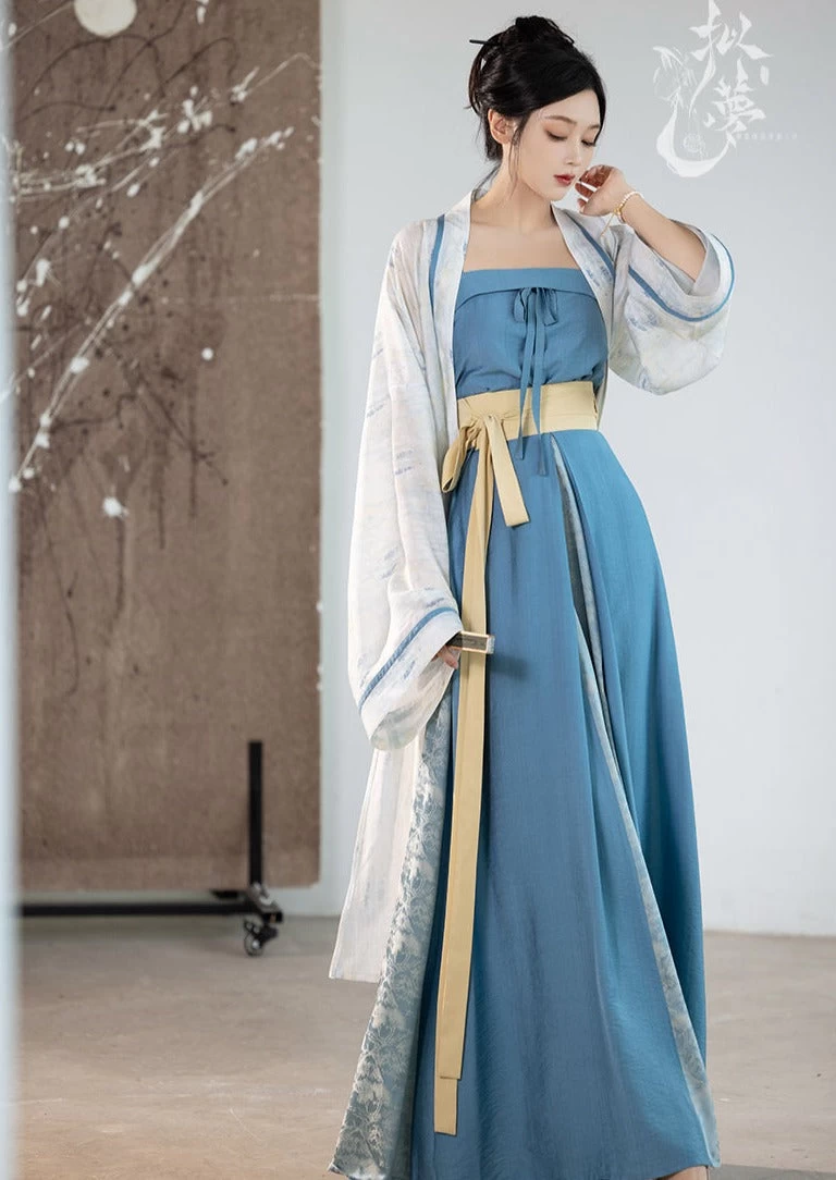 Women's Modern 3-Piece Daily Hanfu Set Qing Shan Zui| HANFUBAO