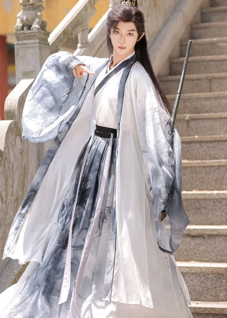 Unisex 3-Piece Daily Hanfu Set Plus Size  Outfit for Festivals | HANFUBAO