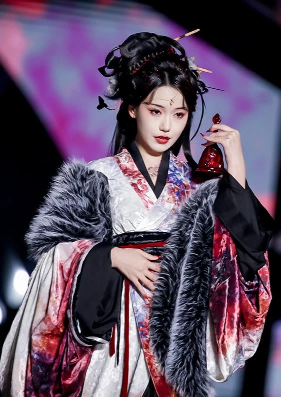 Women’s Song Dynasty Hanfu 5-Piece Gown Set, Polyester, Plus Size | HANFUBAO