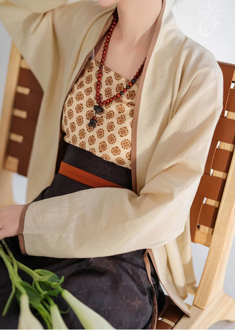 Women Modern Hanfu 3-Piece Tencel-Viscose Set Rice Bloom | HANFUBAO