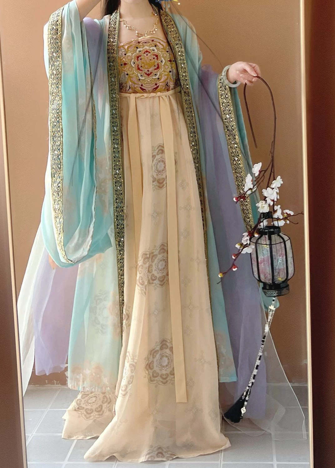 Women's Plus Size Chiffon 3-Piece Hanfu Set for Daily Wear | HANFUBAO