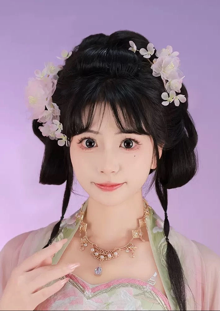 Women China Rose Yarn Flower Hair Clips for Hanfu Styling| HANFUBAO