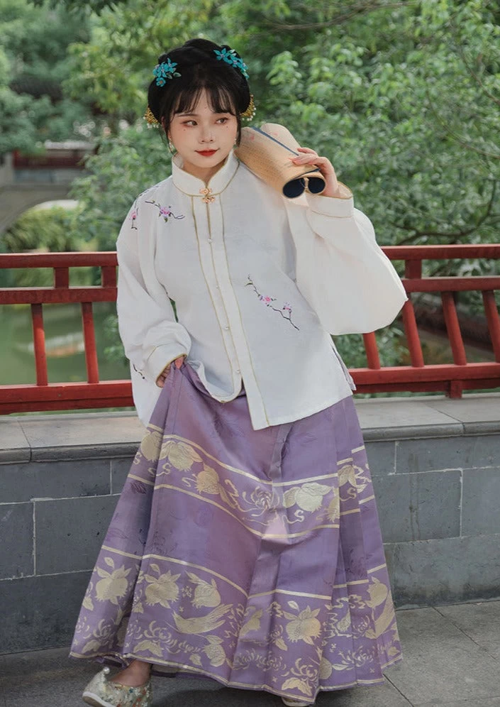 Women Plus Size Daily Hanfu Floral Shirt 3 Colors| HANFUBAO