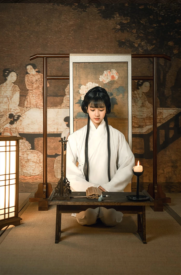 Unisex Hanfu Inner Shirt & Pants Set, Soft Rayon Blend, All-Season Daily Wear| HANFUBAO