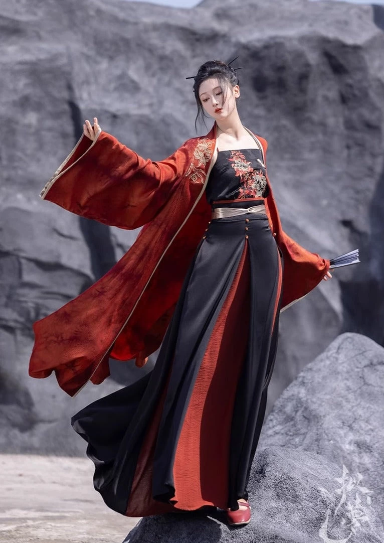 Women Modern Daily Hanfu 3-Piece Set Lab Cotton Blend | HANFUBAO