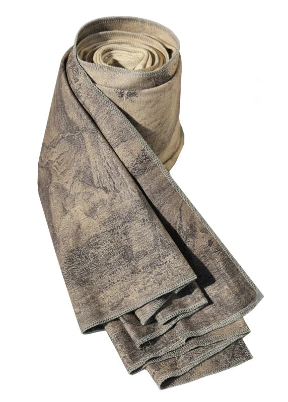 Unisex Modern Hanfu  Coat & Scarf Snow Mountain Print | HANFUBAO