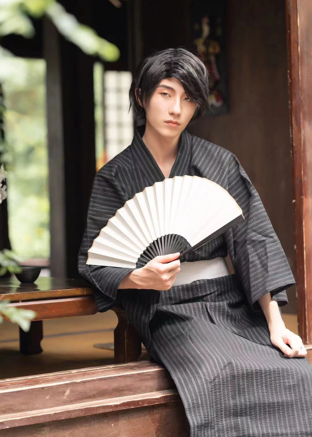 Unisex Modern Hanfu 2-Piece Kimono Set for Daily Events Linen-Cotton | HANFUBAO