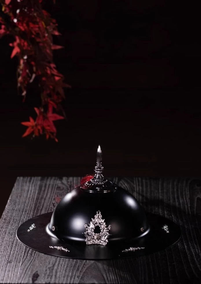 Unisex Ming Dynasty Iron Flying Fish Helmet Cosplay Costume Accessory | HANFUBAO