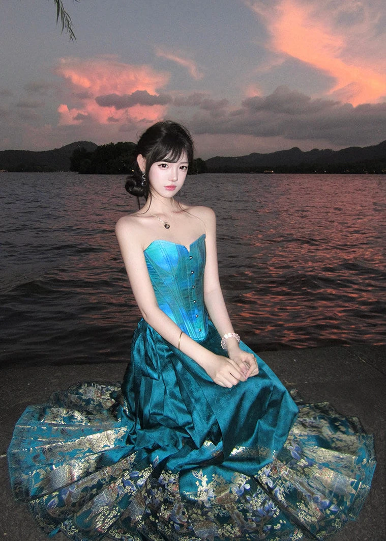 Women Modern Hanfu Cotton Ma Mian Skirt Daily Wear Plus Size | HANFUBAO