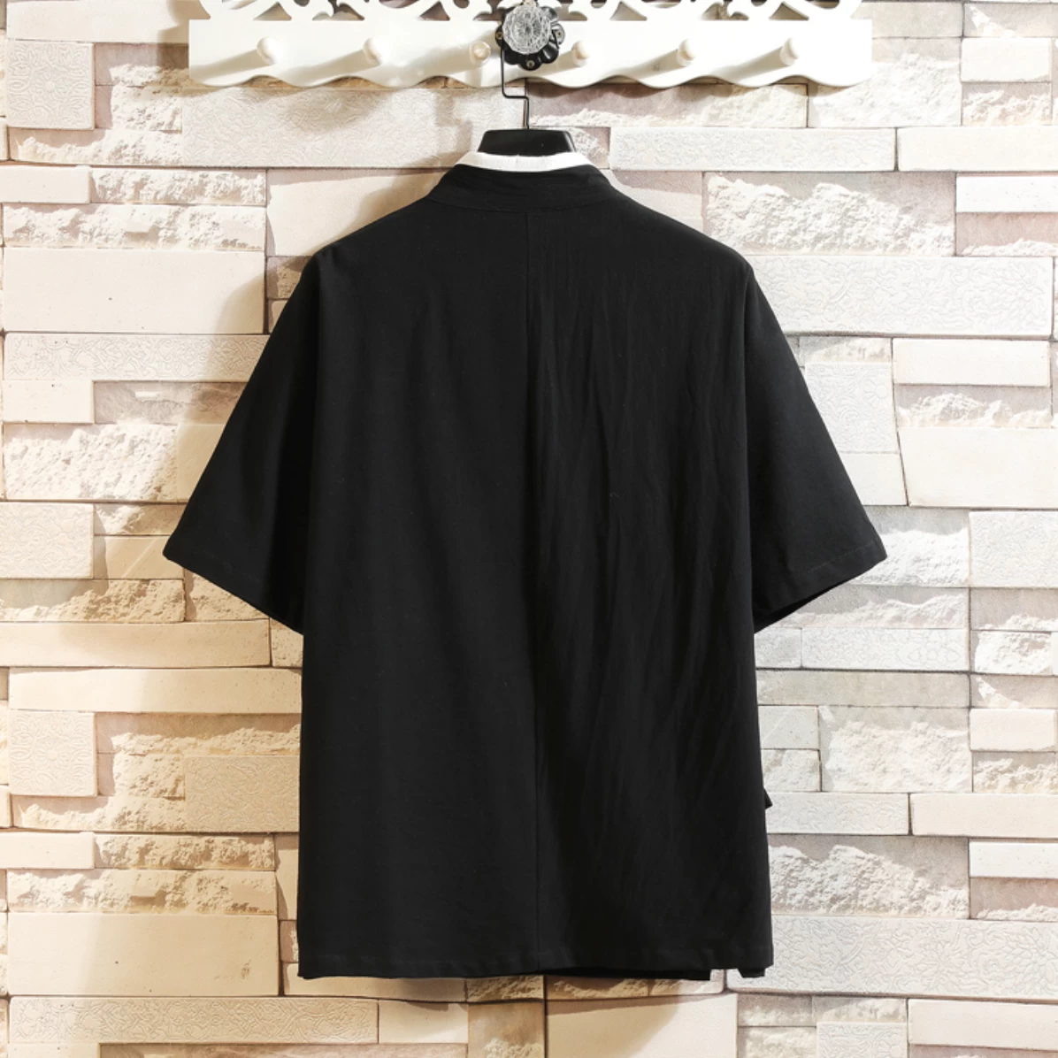 Unisex Daily Hanfu Robe Top Gray Plus Size Cotton Blend | HANFUBAO