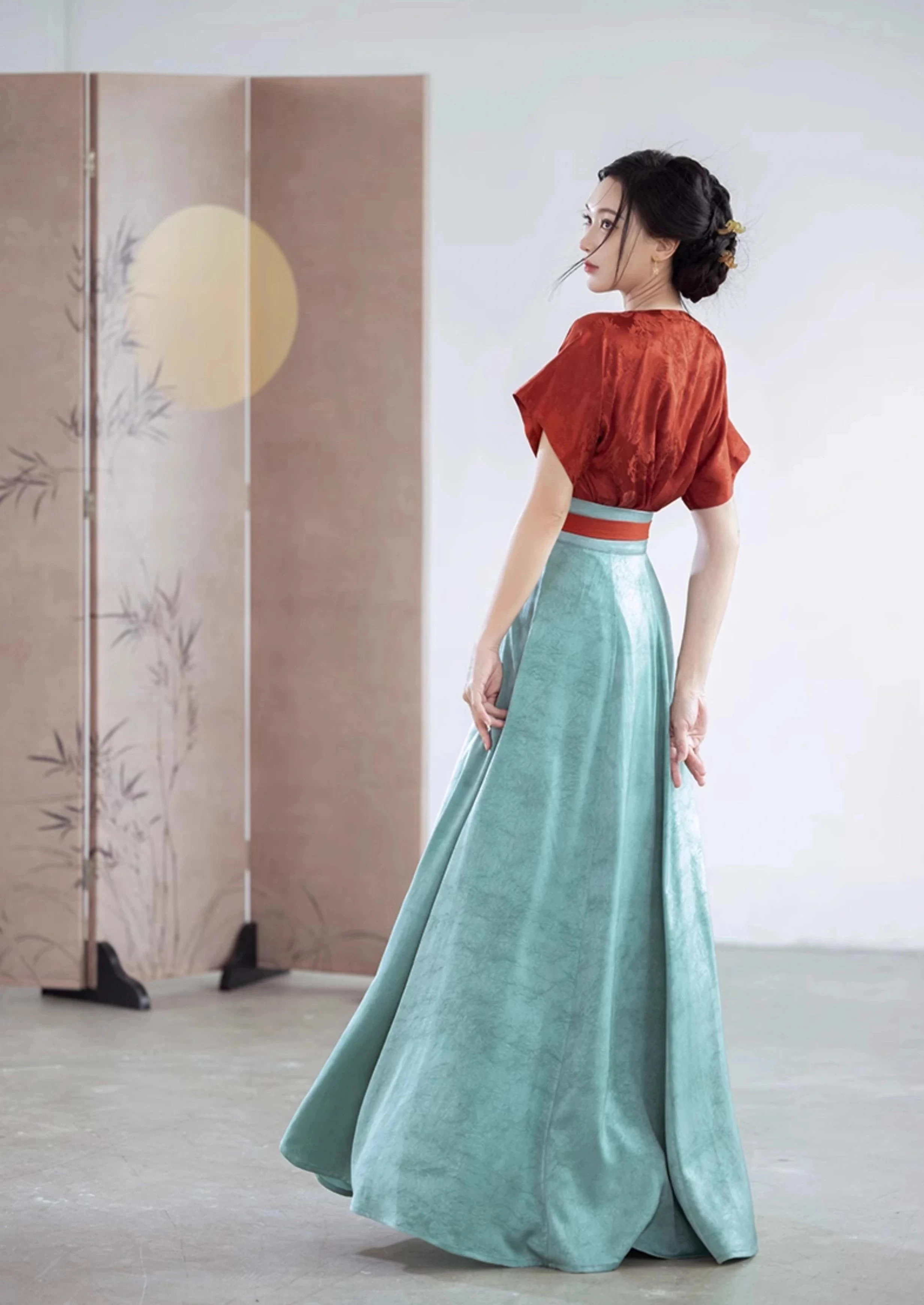 Women Modern Hanfu  Summer Skirt Solid White | HANFUBAO
