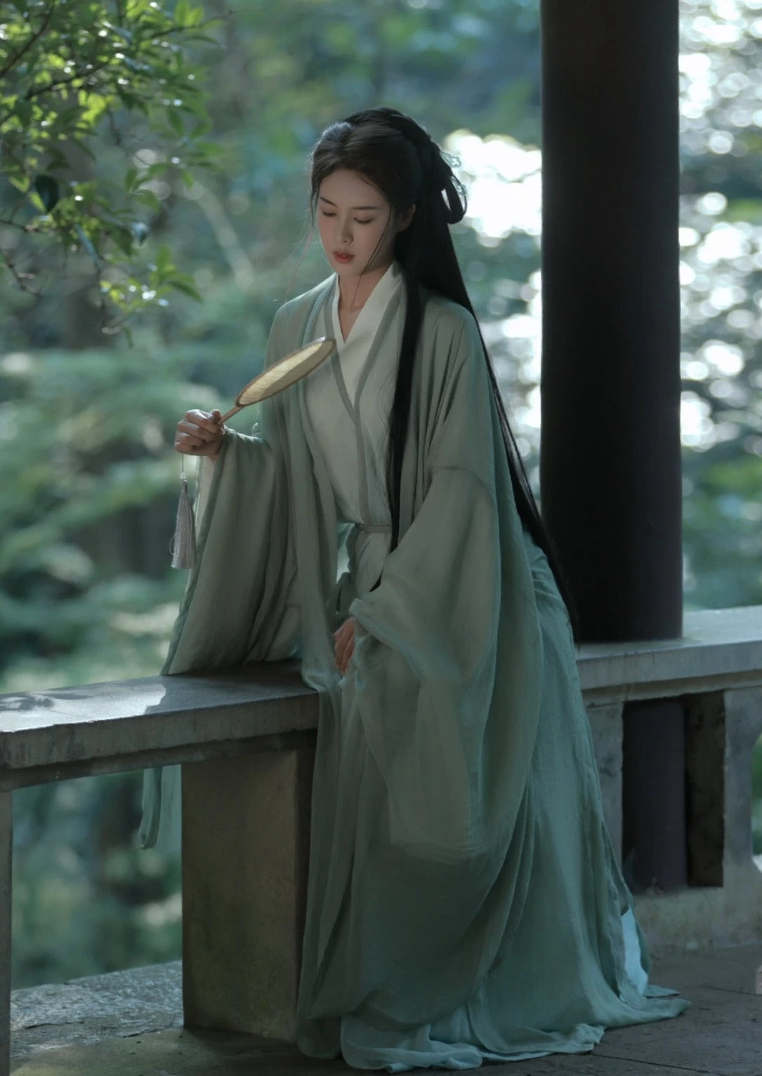 Women's Daily Hanfu 3-Piece Chiffon Set Elegant Flowing Plus Size | HANFUBAO