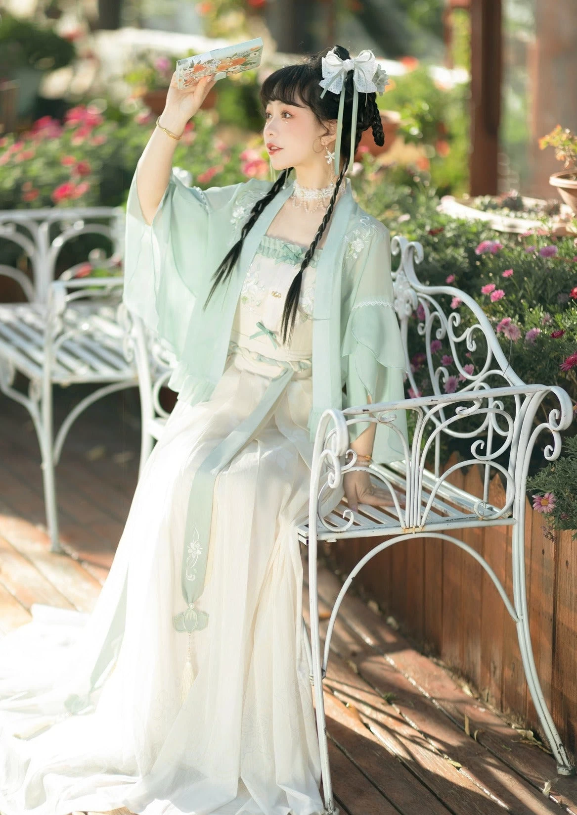 Women Modern Daily Hanfu Green Summer Song Dynasty Set | HANFUBAO