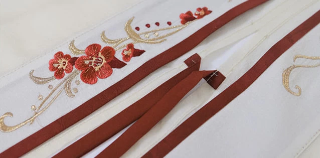 Women's Daily Hanfu 3-Piece Set Crimson Tencel Blend Plus Size | HANFUBAO