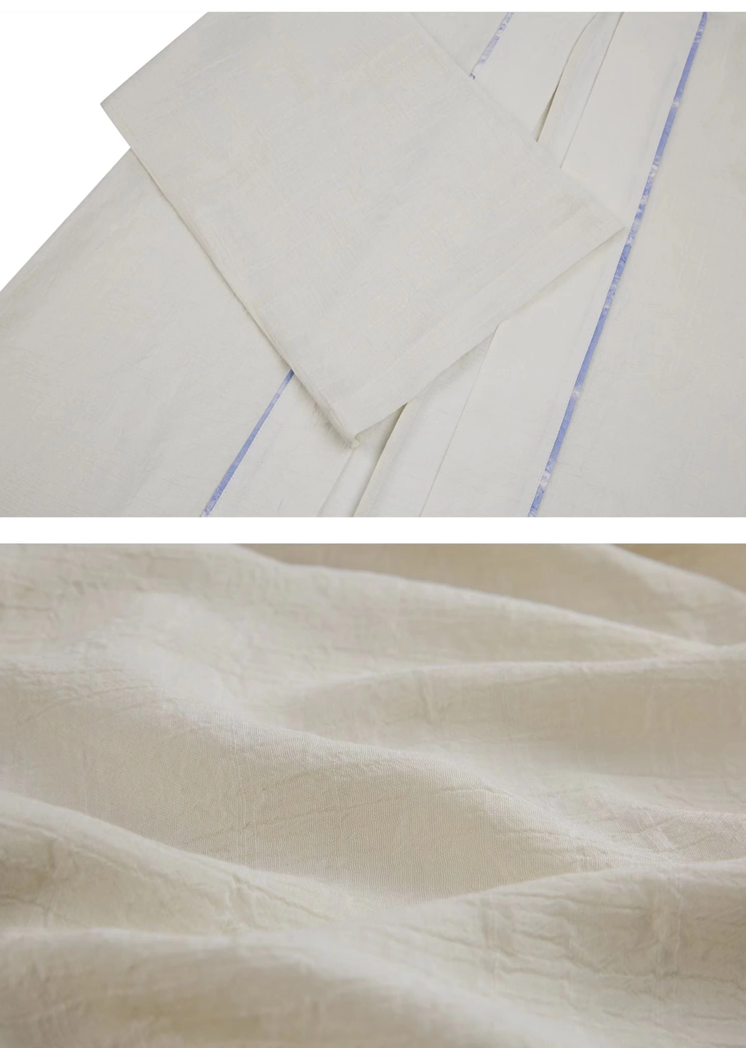 Women Modern Chiffon Hanfu 3-Piece Set Sea Breeze Blue | HANFUBAO