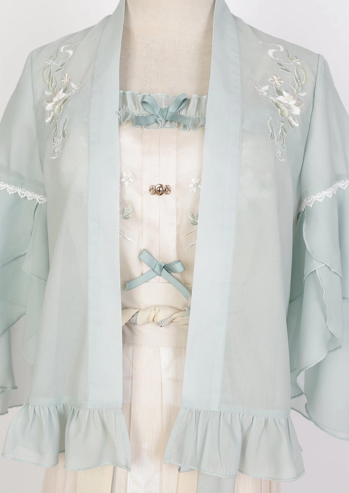 Women Modern Daily Hanfu Green Summer Song Dynasty Set | HANFUBAO