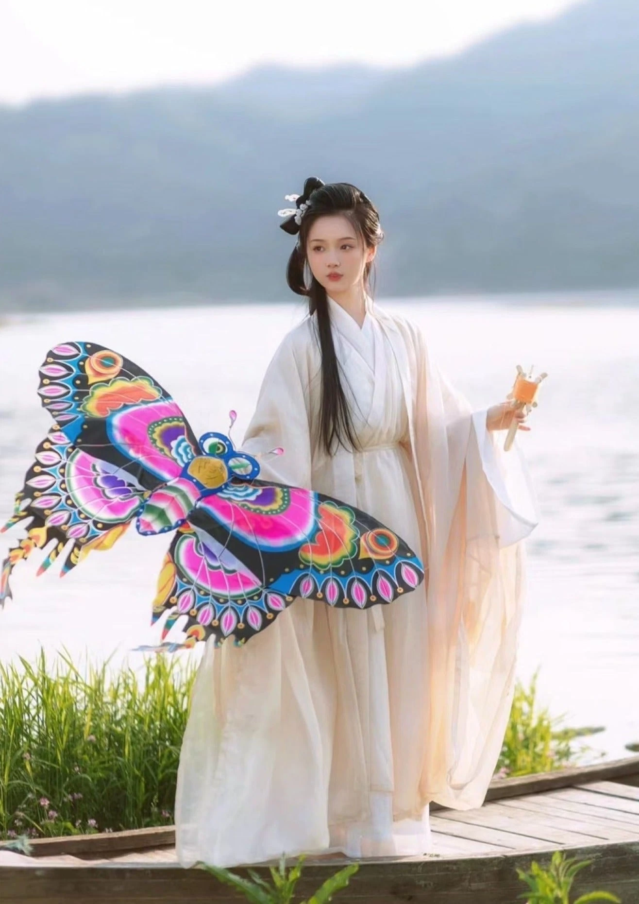 Women’s 4-Piece Chiffon Hanfu Set, Flowing Skirt Daily Wear Plus Size | HANFUBAO