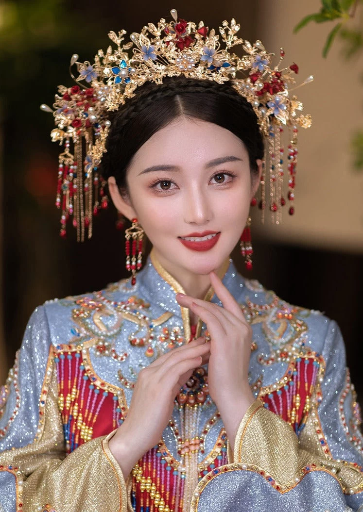 Women Luxury Bridal Hair Jewelry Alloy Rhinestone Hanfu Hair Pin| HANFUBAO