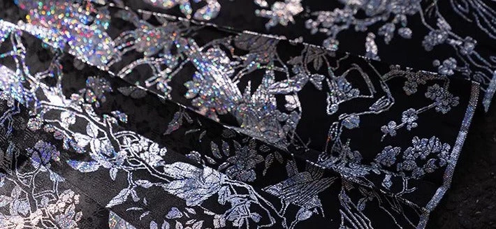 Women's Modern 2-Piece Ma Mian Skirt Hanfu Set Embroidered Polyester| HANFUBAO