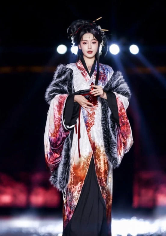 Women’s Song Dynasty Hanfu 5-Piece Gown Set, Polyester, Plus Size | HANFUBAO