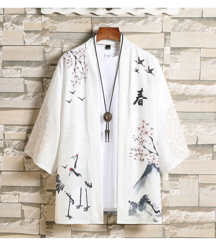 Unisex Daily Hanfu Robe Kimono Top Cotton Blend Multi-Color Plus Size | HANFUBAO