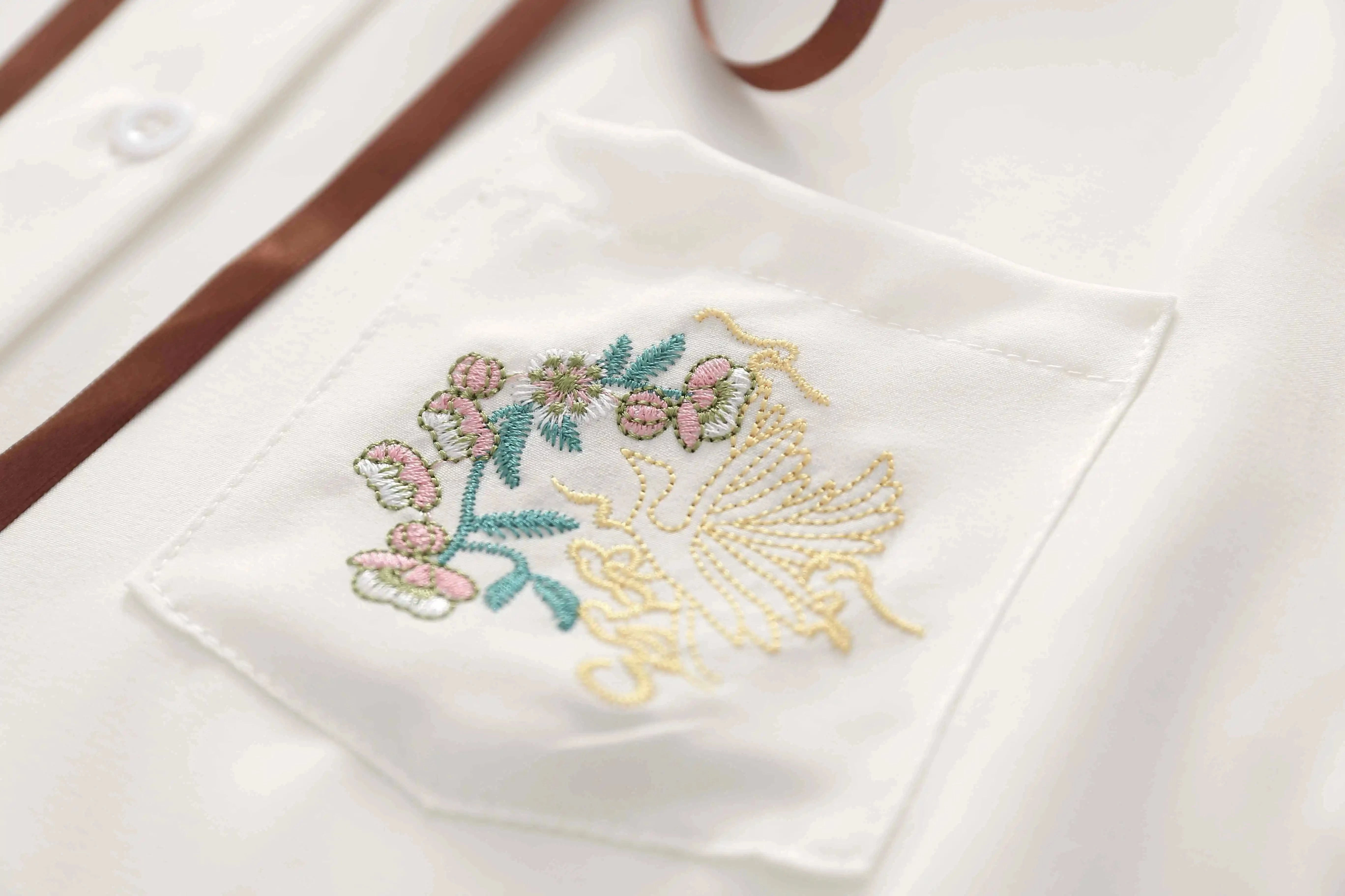 Women’s Daily Hanfu 2-Piece Shirt & Skirt Set Blue Iris Floral| HANFUBAO