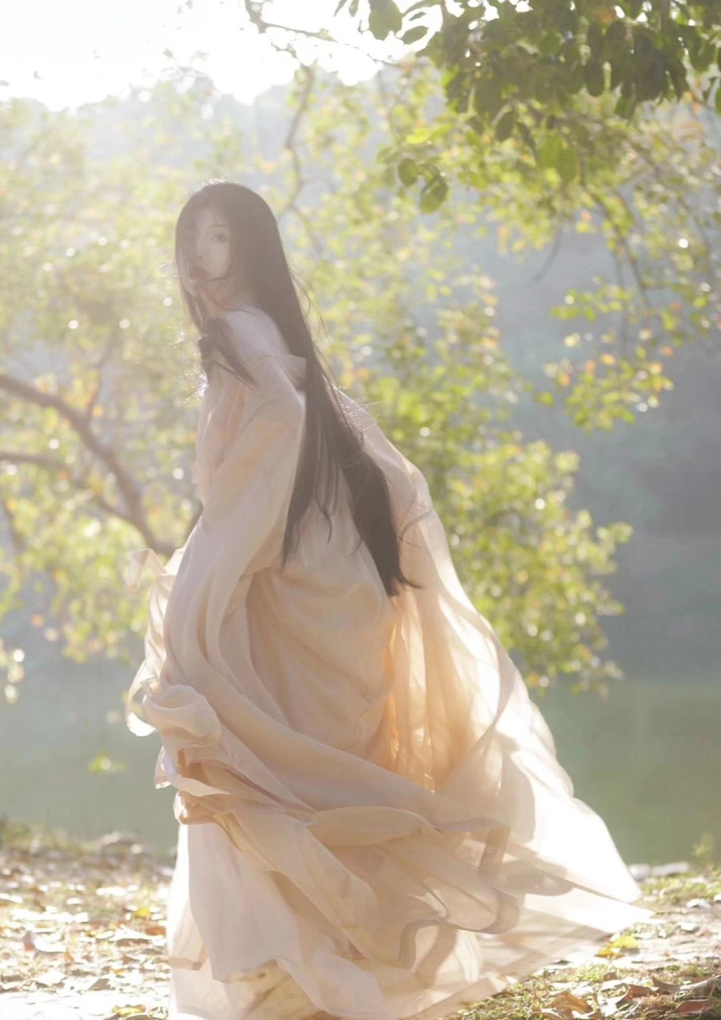 Women 4-Piece Chiffon Hanfu Set for Daily Wear, Plus Size| HANFUBAO