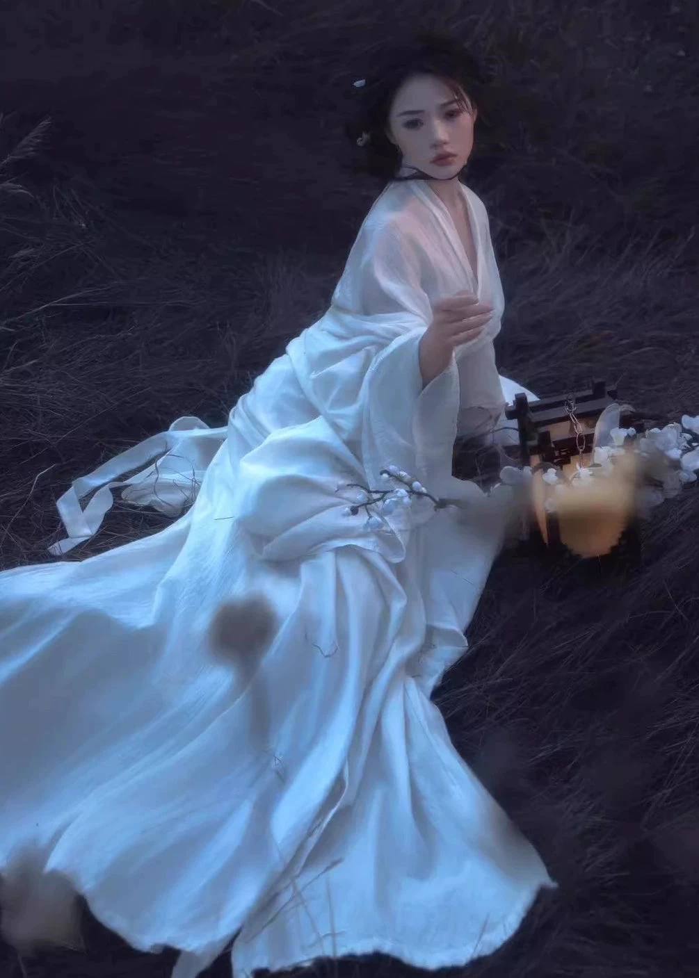 Women Han Dynasty Linen Daily Hanfu Two-Piece Set Plus Size | HANFUBAO