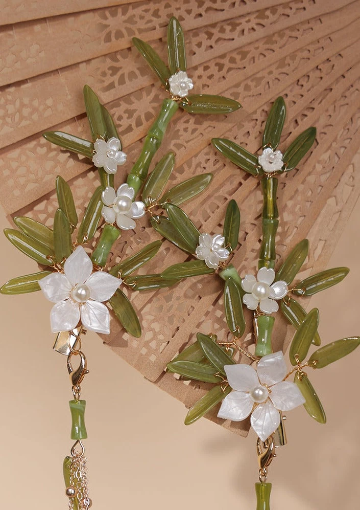 Unisex Bamboo Rain 2pcs Hanfu Hair Clips Set | HANFUBAO