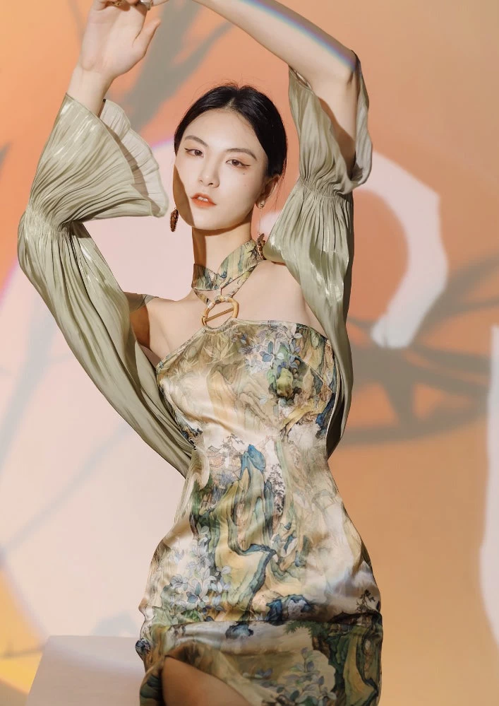 Women Daily Hanfu Qipao Coverup 6 Colors Irises One Size| HANFUBAO