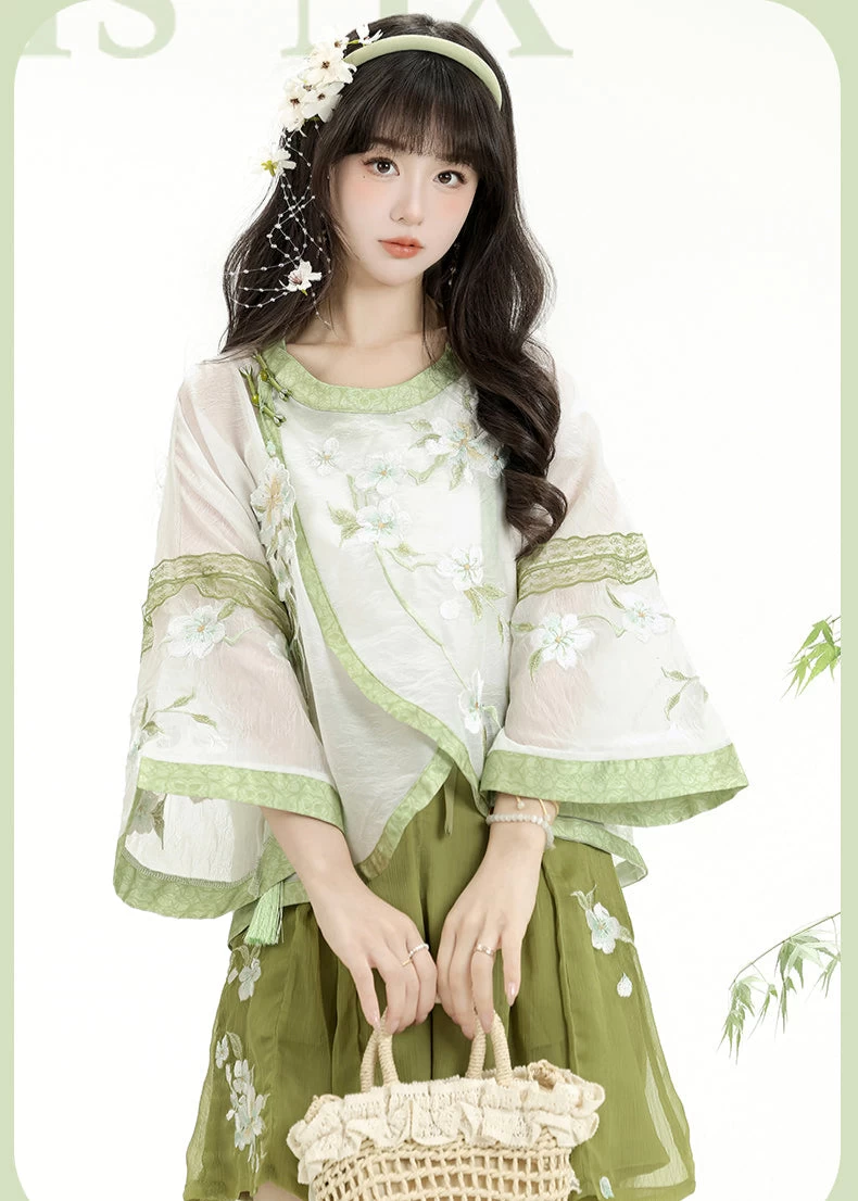 Women's Little Lychee 4-Piece Daily Hanfu Set  Plus Size| HANFUBAO