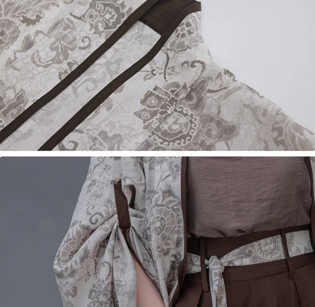 Women’s Daily Hanfu 4-Piece Pants Set Rayon-Linen Blend | HANFUBAO