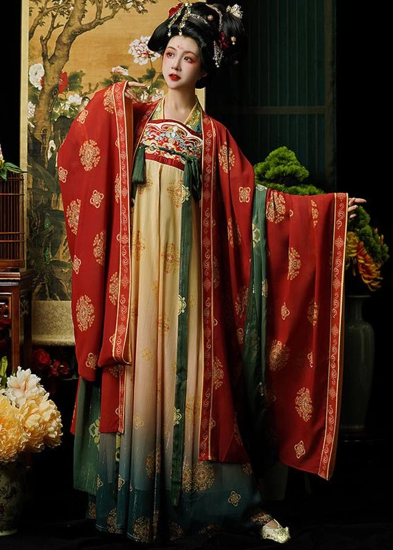 Women’s Plus Size Chiffon Modern Daily Hanfu Set | HANFUBAO
