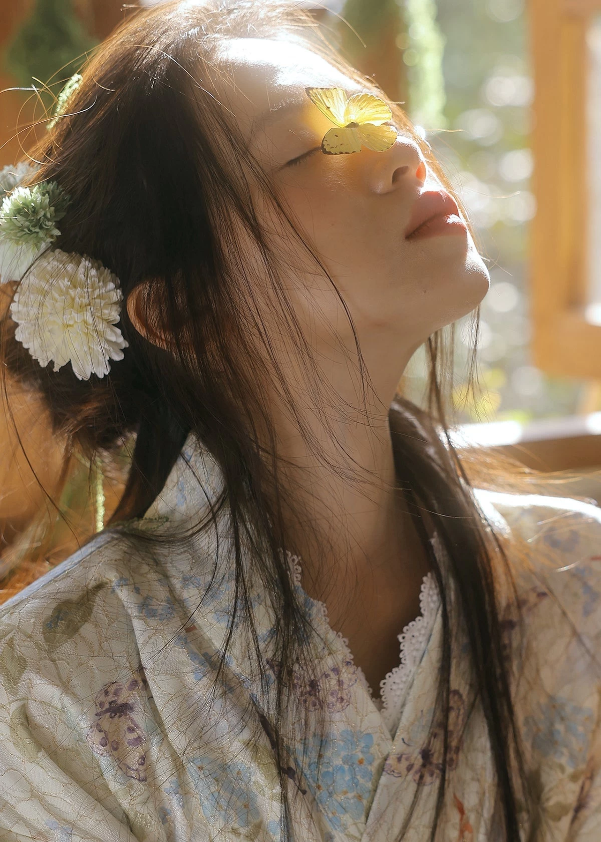 Women’s Butterfly Blossom Lace Hanfu Kimono Set,  Daily/Event Wear | HANFUBAO