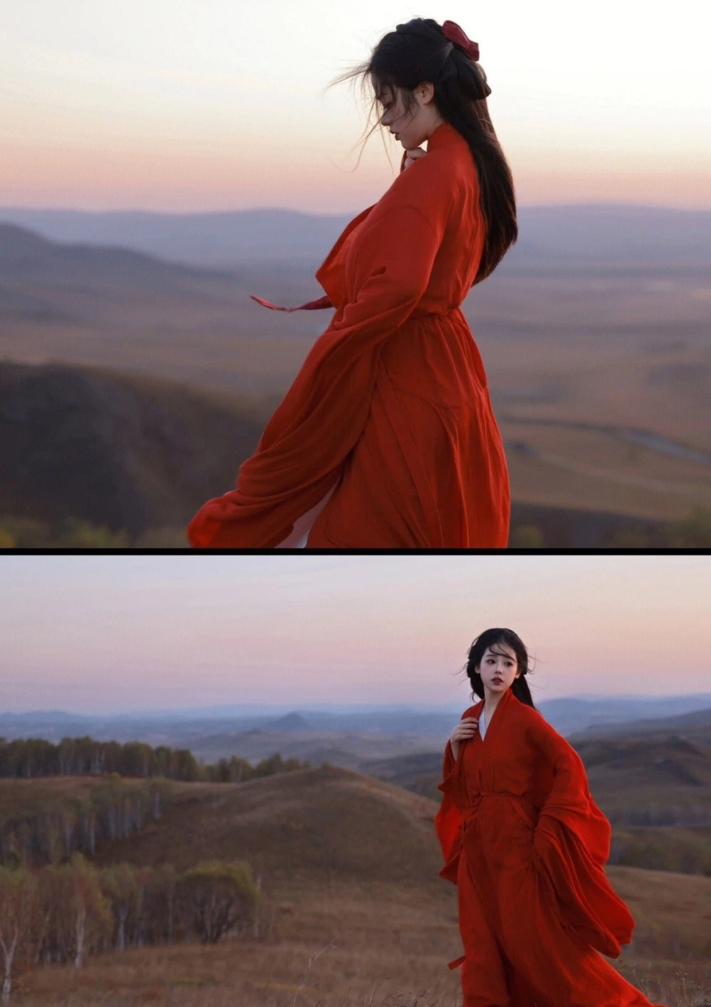 Women’s 7-Color Chiffon Two-Piece Daily Hanfu Plus Size | HANFUBAO