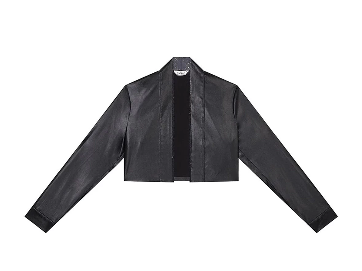 Women’s Modern 3-Piece Faux Leather Daily Hanfu Set Midnight Ink | HANFUBAO