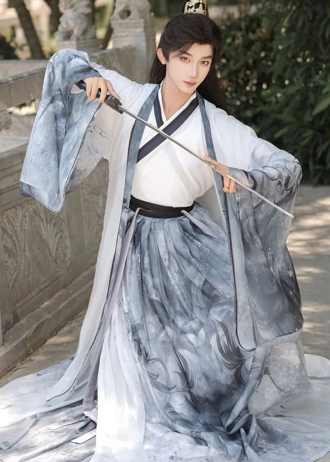 Unisex 3-Piece Daily Hanfu Set Plus Size  Outfit for Festivals | HANFUBAO