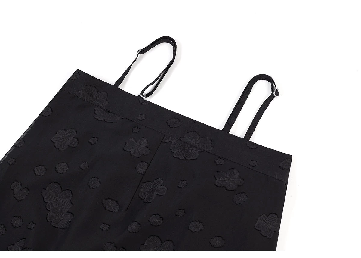 Women's Modern Black Daily Hanfu 3-Piece Set| HANFUBAO